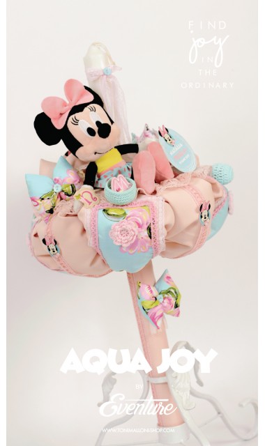 Lumanare de botez pentru fete cu Minnie Mouse, 65x4 cm, Aqua Joy  7
